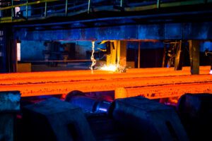 Steel works heavy industry